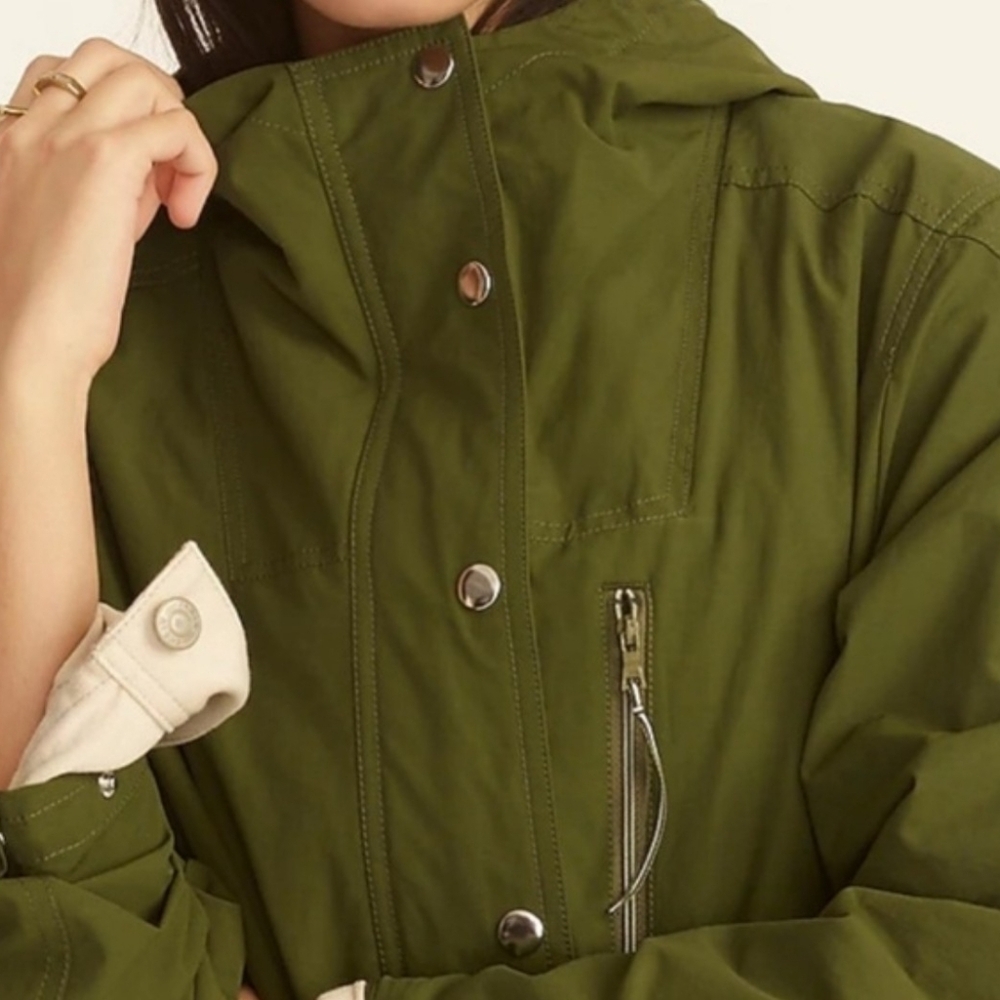 J.crew Relaxed Perfect Lightweight Jacket In Laurel Green Size Small. - Picture 6 of 13